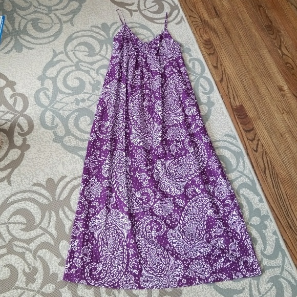 Purple Print Maxi Dress - Picture 2 of 5